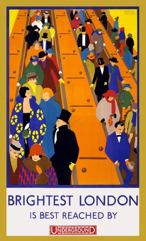 Brightest London travel poster